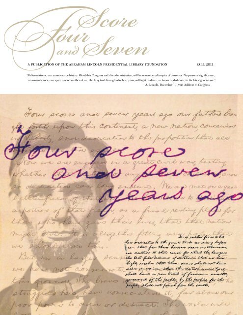a publication of the abraham lincoln presidential library foundation ...