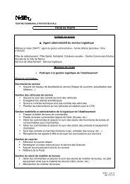 IntitulÃ© du poste Agent administratif du service ... - Ville de Nancy