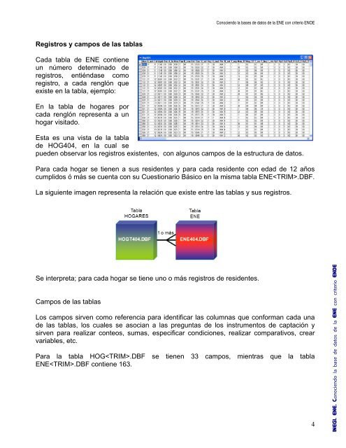 Conociendo la base de datos de la ENE con criterio ENOE - Inegi