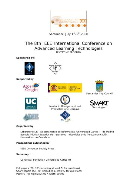 The 8th IEEE International Conference on Advanced Learning ...