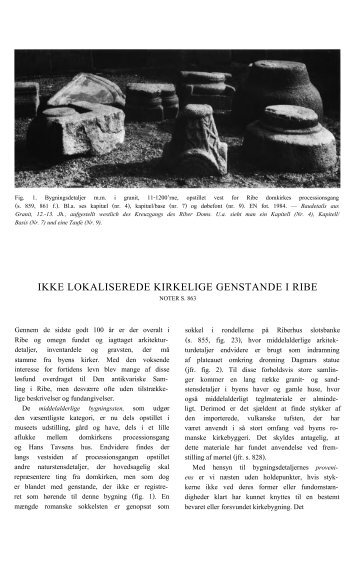 IKKE LOKALISEREDE KIRKELIGE GENSTANDE ... - Danmarks Kirker