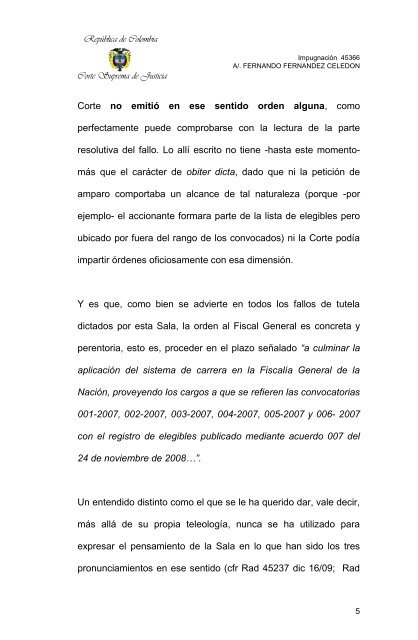 Tutela 40474 del 9 de marzo de 2009 - Corte Suprema de Justicia