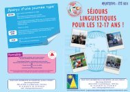 AVEA CATALOGUE SEJOURS LINGUISTIQUES - Le Portail Malin