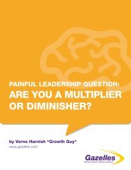 ARE YOU A MULTIPLIER OR DIMINISHER? - Gazelles