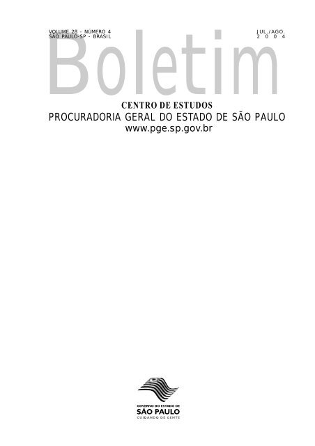 Julho/Agosto - Procuradoria Geral do Estado de São Paulo