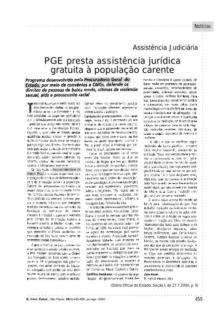 Julho/Agosto - Procuradoria Geral do Estado de São Paulo