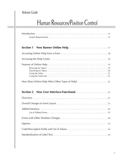 SCT Banner Human Resources / Release Guide / 7.0