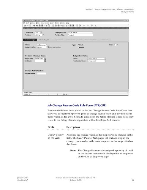 SCT Banner Human Resources / Release Guide / 7.0
