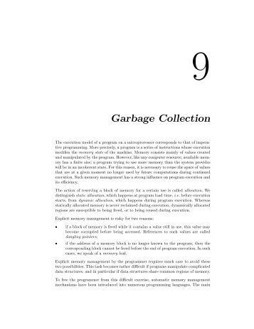 Chapter 9 Garbage Collection - The Caml language