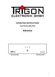 operating instructions - Trigon Elektronik GmbH