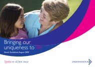 Bringing our uniqueness to life - Cancer Research UK