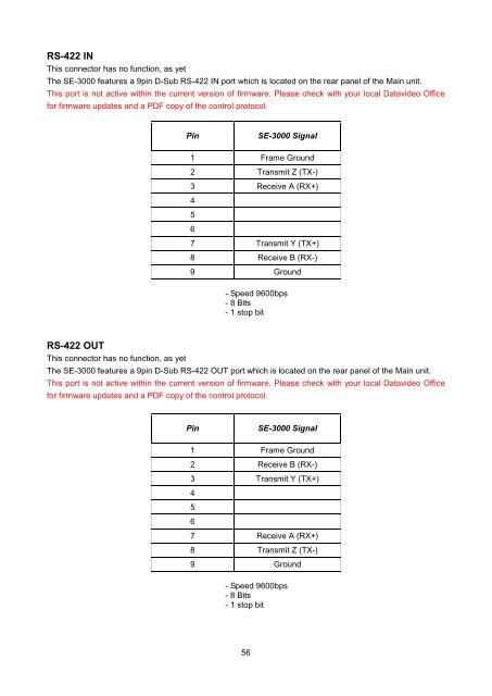 download datavideo se-3000-8 product manual - Go Electronic