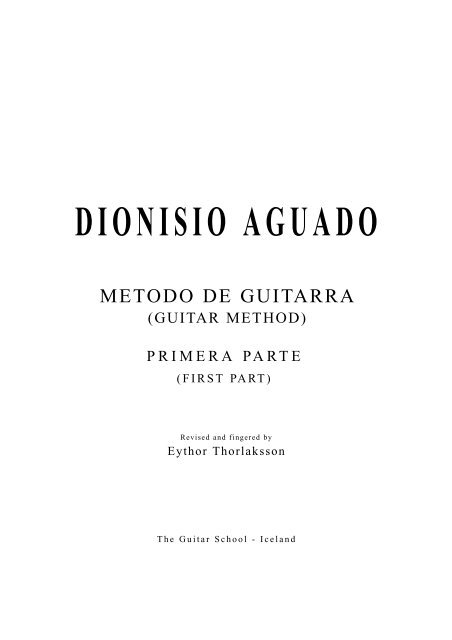 DIONISIO AGUADO - The Guitar School