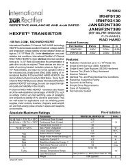JANSR2N7389 JANSF2N7389 HEXFETÂ® TRANSISTOR IRHF9130 ...