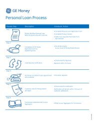 Personal Loan Process - GE Money