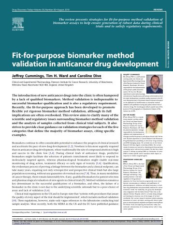 Fit-for-purpose biomarker method validation in ant... - ResearchGate