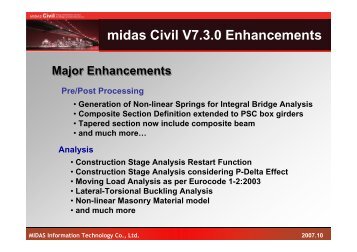 2007 Midas Civil V730 Enhancements - CSP Fea