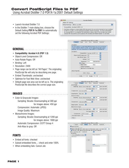 Convert PostScript Files to PDF Using Acrobat Distiller 7.0 PDF/X-1a ...