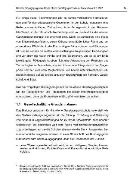 Berliner Bildungsprogramm fÃ¼r die offene Ganztagsgrundschule [pdf]