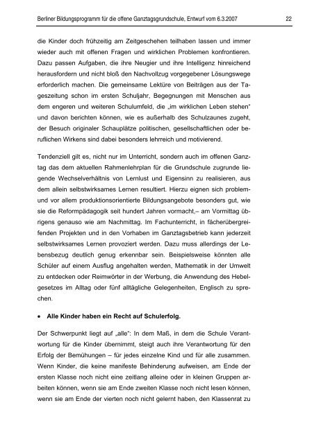 Berliner Bildungsprogramm fÃ¼r die offene Ganztagsgrundschule [pdf]