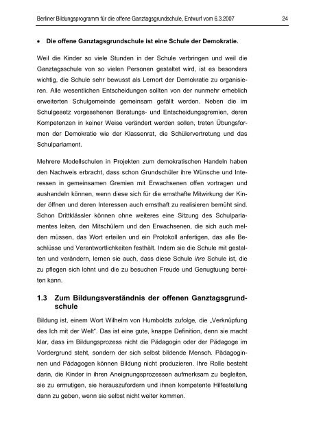 Berliner Bildungsprogramm fÃ¼r die offene Ganztagsgrundschule [pdf]