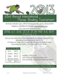 63rd Annual International Moose Bowling Tournament - the Virginia ...