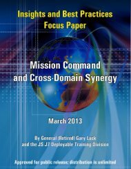 Mission Command and Cross-domain Synergy - Defense Technical ...