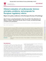 ESC Position on Medical Devices - Cardiovascular Round Table ...