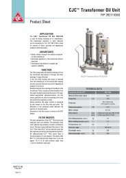 CJC Transformer Oil Unit TFP 2R27/108/S - Cjc.dk