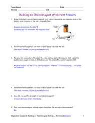 Building an Electromagnet Worksheet Answers - Teach Engineering