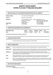 msds 500-028 solder bars(63-37) - Mega Electronics