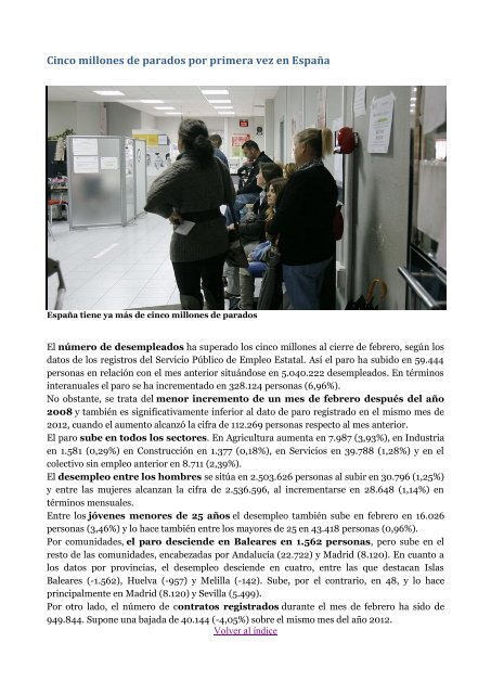 DOSSIER DE PRENSA DIARIA 05 de marzo de 2013 - ISOTools