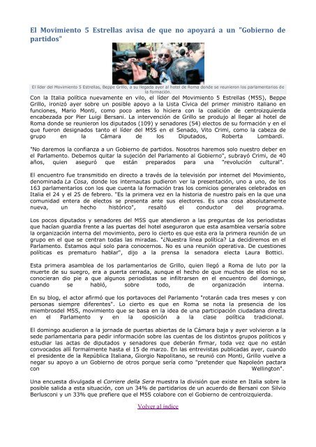 DOSSIER DE PRENSA DIARIA 05 de marzo de 2013 - ISOTools