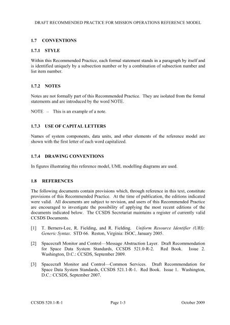 Mission Operations Reference Model. Draft ... - CCSDS