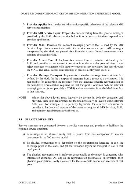 Mission Operations Reference Model. Draft ... - CCSDS