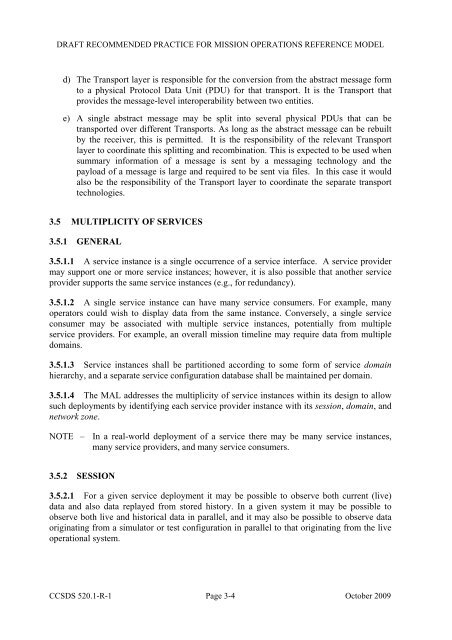 Mission Operations Reference Model. Draft ... - CCSDS