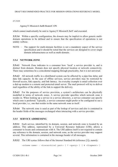 Mission Operations Reference Model. Draft ... - CCSDS