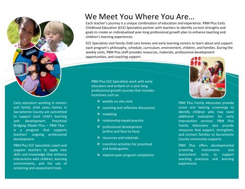 Preschool Bridging Model - Sacramento County Office of Education