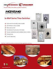 In-Wall Series Time Switches - MH Rhodes