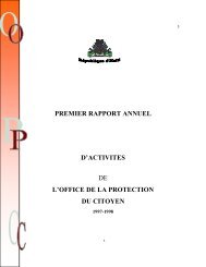 PREMIER RAPPORT ANNUEL D'ACTIVITES DE L'OFFICE ... - IIDH