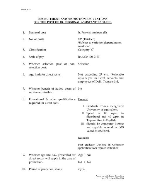 DTL Manual of TA/DA Rules - Delhi