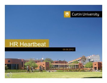 HR Heartbeat - Human Resources - Curtin University