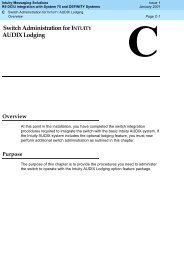 C Switch Administration for INTUITY AUDIX Lodging