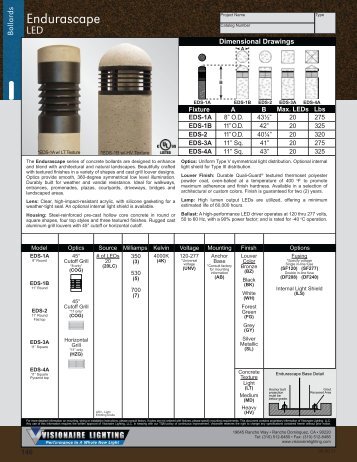 Visionaire Lighting . POG-V . Bollards . Endurascape