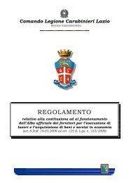 Regolamento Albo fornitori - Carabinieri