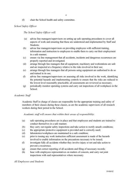 SAFETY BOOKLET - School of Life Sciences - Heriot-Watt University