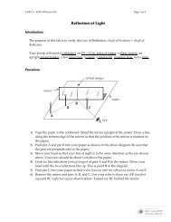 LAB 11 - Reflection of Light - Web Physics - IUPUI