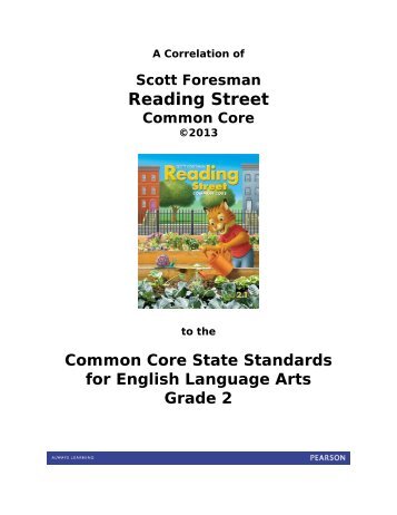 Scott Foresman Reading Street Common Core - Pearson