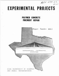 Polymer Concrete Pavement Repair : A Narrative Report - CTR Library