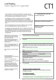 Form CT1 - Land Registry